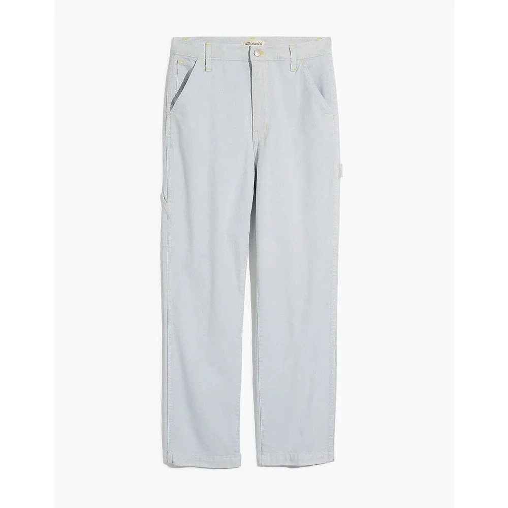 Madewell Women’s Light Blue High Waist Carpenter Pants Size 28 - Picture 4 of 16
